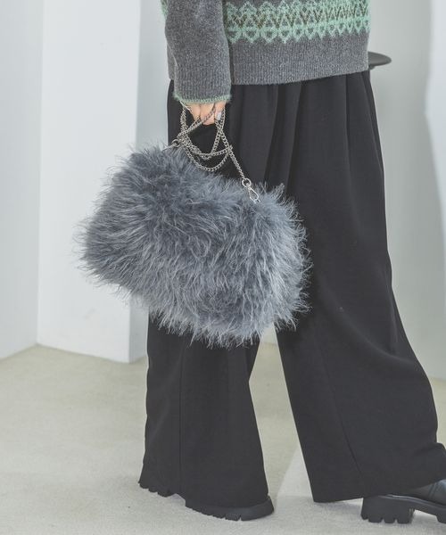 セール】フェイクファーチェーンショルダー/226113（ショルダーバッグ