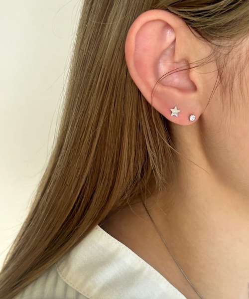 セール】【 金属アレルギー対応 】 スター セットピアス サージカル