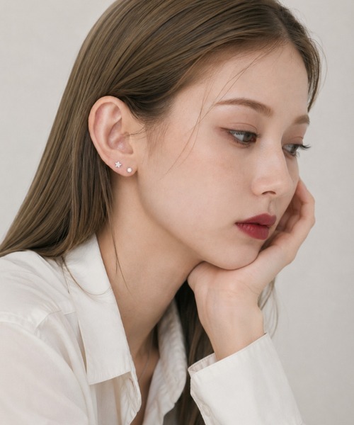 ciite' surgical stainless(シーテサージカルステンレス)の「【 金属アレルギー対応 】 スター セットピアス サージカルステンレス(ピアス(両耳用)・レディース・シルバー/ゴールド・FREE)」の7枚目の写真