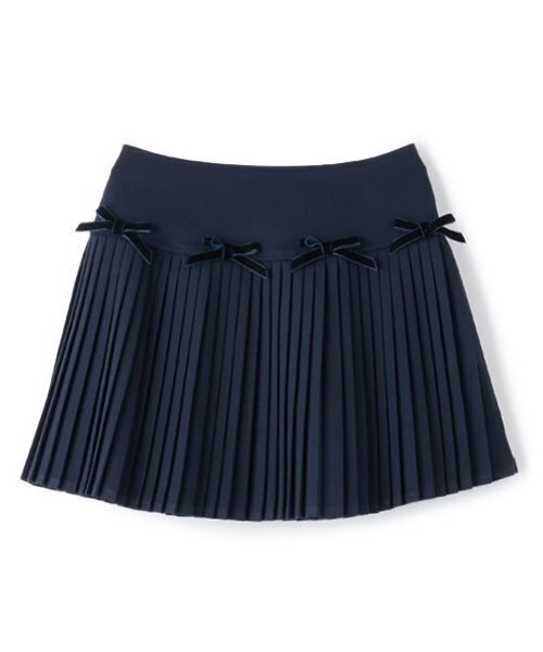 by LOVEiT（バイラビット）の「リボンティアードプリーツスカート（インパンつき）（スカート・キッズ・グレー/アイボリー/ネイビー・120cm/130cm/140cm/150cm/160cm）」の3枚目の写真