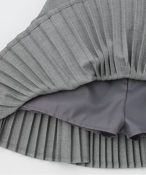 by LOVEiT（バイラビット）の「リボンティアードプリーツスカート（インパンつき）（スカート・キッズ・グレー/アイボリー/ネイビー・120cm/130cm/140cm/150cm/160cm）」の8枚目の写真