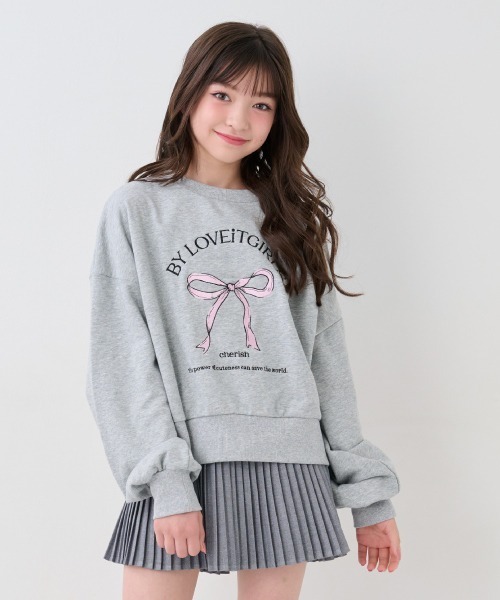 by LOVEiT（バイラビット）の「リボンティアードプリーツスカート（インパンつき）（スカート・キッズ・グレー/アイボリー/ネイビー・120cm/130cm/140cm/150cm/160cm）」の14枚目の写真