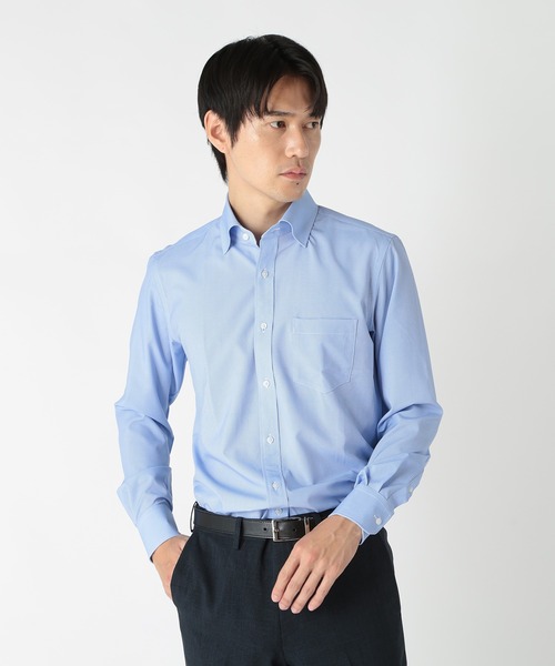 CROWDED CLOSET（クラウデッドクローゼット）の「ハイパワーストレッチトリコットドレスシャツ（シャツ/ブラウス・メンズ・ネイビー/サックスブルー・03/04/02）」の2枚目の写真