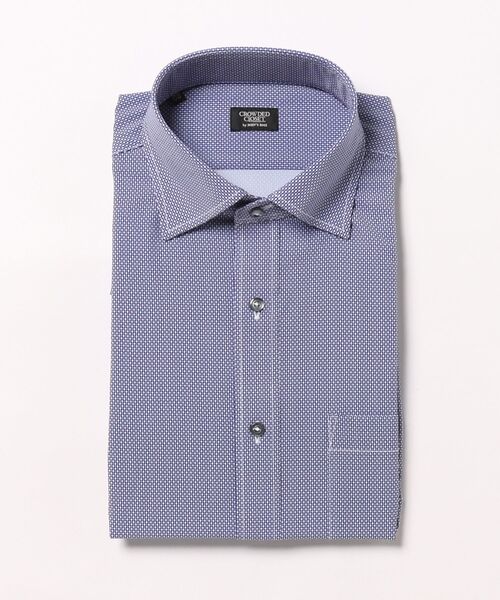 CROWDED CLOSET（クラウデッドクローゼット）の「ハイパワーストレッチトリコットドレスシャツ（シャツ/ブラウス・メンズ・ネイビー/サックスブルー・03/04/02）」の3枚目の写真