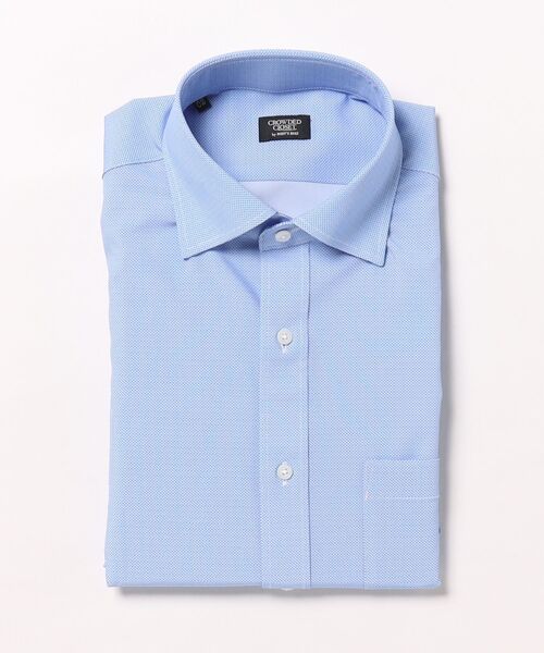 CROWDED CLOSET（クラウデッドクローゼット）の「ハイパワーストレッチトリコットドレスシャツ（シャツ/ブラウス・メンズ・ネイビー/サックスブルー・03/04/02）」の4枚目の写真