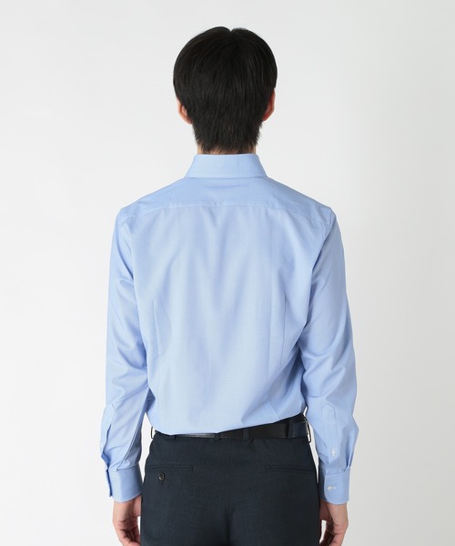 CROWDED CLOSET（クラウデッドクローゼット）の「ハイパワーストレッチトリコットドレスシャツ（シャツ/ブラウス・メンズ・ネイビー/サックスブルー・03/04/02）」の6枚目の写真