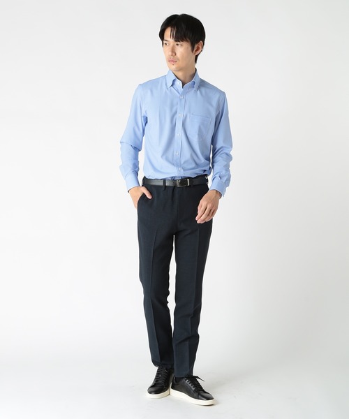 CROWDED CLOSET（クラウデッドクローゼット）の「ハイパワーストレッチトリコットドレスシャツ（シャツ/ブラウス・メンズ・ネイビー/サックスブルー・03/04/02）」の11枚目の写真