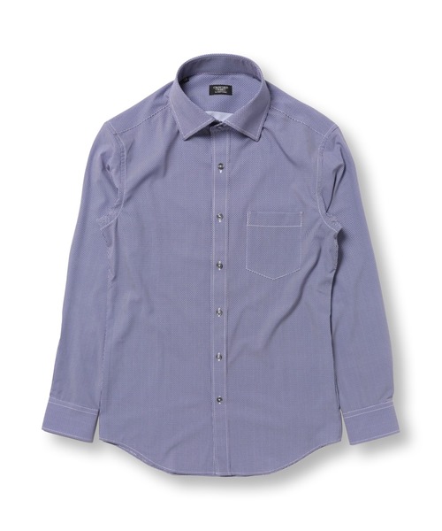 CROWDED CLOSET（クラウデッドクローゼット）の「ハイパワーストレッチトリコットドレスシャツ（シャツ/ブラウス・メンズ・ネイビー/サックスブルー・03/04/02）」の9枚目の写真