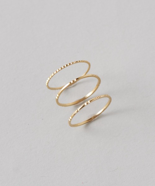 ciite' surgical stainless（シーテサージカルステンレス）の「【 金属アレルギー対応 】3set ring / リング 3セット  サージカルステンレス（リング・レディース・シルバー/ピンクゴールド/ゴールド・11号/13号/9号）」の2枚目の写真