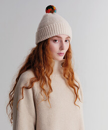 Bshop（ビショップ）の「Jo Gordon | ウール ポンポンニット帽 MULTI