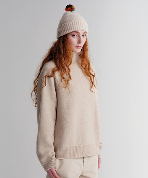 Bshop（ビショップ）の「Jo Gordon | ウール ポンポンニット帽 MULTI