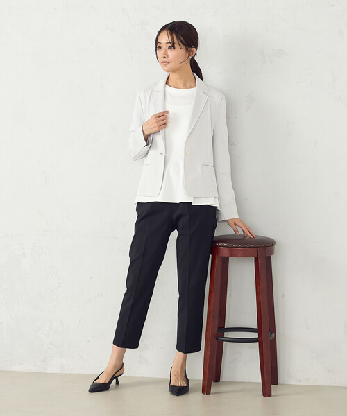 COMME CA ISM（コムサイズム）の「ペプラムブラウス（シャツ/ブラウス・レディース・ネイビー/ホワイト・MEDIUM/LARGE）」の10枚目の写真