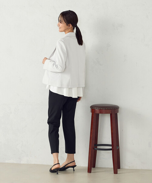 COMME CA ISM（コムサイズム）の「ペプラムブラウス（シャツ/ブラウス・レディース・ネイビー/ホワイト・MEDIUM/LARGE）」の11枚目の写真