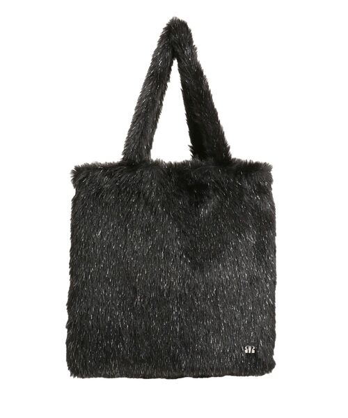 MURUA（ムルーア）の「フェイクファーラメロゴトートバッグ（トートバッグ・レディース・ホワイト/グレー/ブラック・FREE）」の2枚目の写真