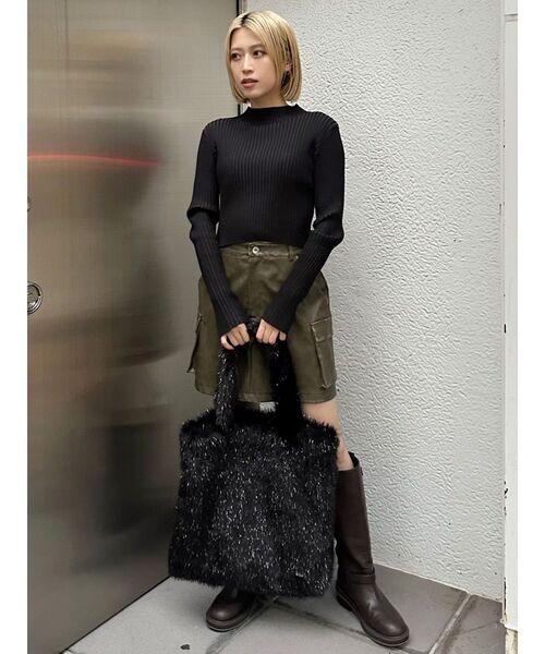 MURUA（ムルーア）の「フェイクファーラメロゴトートバッグ（トートバッグ・レディース・ホワイト/グレー/ブラック・FREE）」の9枚目の写真