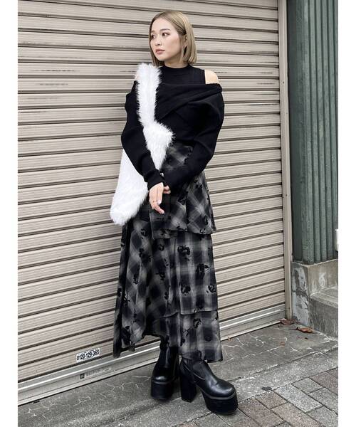 MURUA（ムルーア）の「フェイクファーラメロゴトートバッグ（トートバッグ・レディース・ホワイト/グレー/ブラック・FREE）」の15枚目の写真