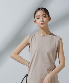 セール】【CINOH/チノ】別注 COTTON JERSEY SLEEVELESS T-SHIRT