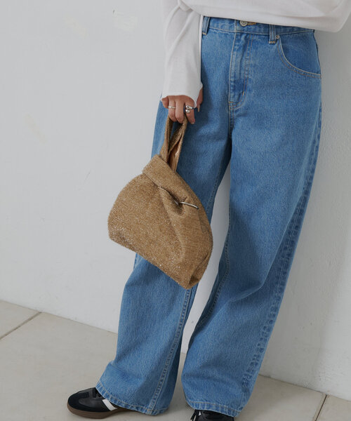 CIAOPANIC TYPY(チャオパニックティピー)の「【WEB限定】カラビナ付きラメBAG(トートバッグ・レディース・ブラック/ベージュ/レッド・ONE SIZE)」の5枚目の写真