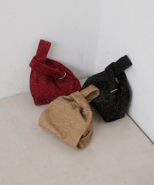 CIAOPANIC TYPY(チャオパニックティピー)の「【WEB限定】カラビナ付きラメBAG(トートバッグ・レディース・ブラック/ベージュ/レッド・ONE SIZE)」の12枚目の写真