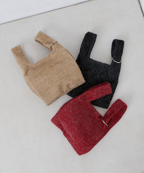 CIAOPANIC TYPY(チャオパニックティピー)の「【WEB限定】カラビナ付きラメBAG(トートバッグ・レディース・ブラック/ベージュ/レッド・ONE SIZE)」の13枚目の写真