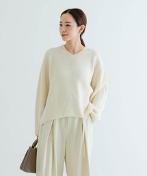 URBAN RESEARCH | HAMILTON WOOL 畦Vネックニット(ニット/セーター)