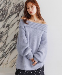 mysty woman | ラメシャギーオフショルプルオーバー　291389(ニット/セーター)