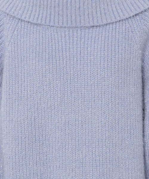 mysty woman（ミスティウーマン）の「ラメシャギーオフショルプルオーバー　291389（ニット/セーター・レディース・オフホワイト/ブラック/グレイッシュベージュ/ライトブルー・FREE）」の17枚目の写真