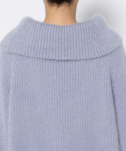 mysty woman（ミスティウーマン）の「ラメシャギーオフショルプルオーバー　291389（ニット/セーター・レディース・オフホワイト/ブラック/グレイッシュベージュ/ライトブルー・FREE）」の16枚目の写真