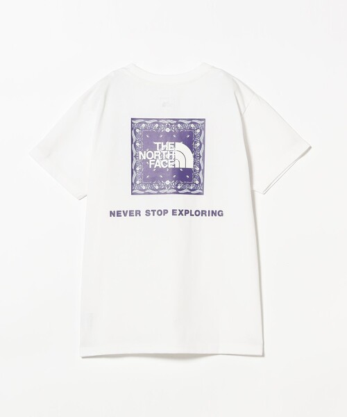 THE NORTH FACE(ザノースフェイス)の「THE NORTH FACE /バンダナ スクエア ロゴ Tシャツ 2025SS (130~150cm)(Tシャツ/カットソー・キッズ・ブラック/ホワイト/ネイビー・140/150/130)」の2枚目の写真