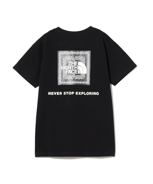 THE NORTH FACE(ザノースフェイス)の「THE NORTH FACE /バンダナ スクエア ロゴ Tシャツ 2025SS (130~150cm)(Tシャツ/カットソー・キッズ・ブラック/ホワイト/ネイビー・140/150/130)」の1枚目の写真