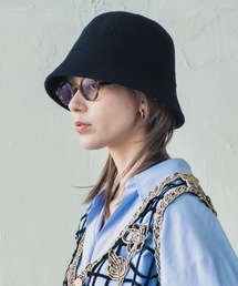 ORIENT MILLINERY ブラック バケットハット ORIENT MILLINERY｜オリエント ミリナリーの帽子（ブラック/黒色