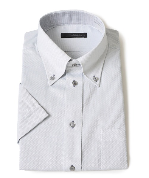 TETE HOMME(テットオム)の「形態安定 アイスキープ T/Cドレスシャツ / 半袖ビジネスシャツ(ビジネスシャツ・メンズ・グレー系1/ネイビー系2/ホワイト系3/ネイビー系3/グレー系2/ホワイト系2/ホワイト系1/ネイビー系1・X-LARGE/LARGE/MEDIUM)」の5枚目の写真