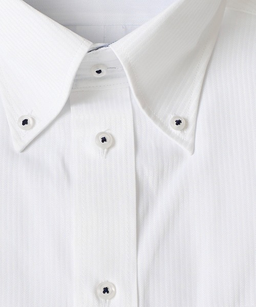 TETE HOMME(テットオム)の「形態安定 アイスキープ T/Cドレスシャツ / 半袖ビジネスシャツ(ビジネスシャツ・メンズ・グレー系1/ネイビー系2/ホワイト系3/ネイビー系3/グレー系2/ホワイト系2/ホワイト系1/ネイビー系1・X-LARGE/LARGE/MEDIUM)」の9枚目の写真
