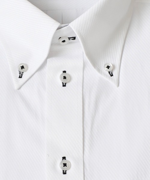 TETE HOMME(テットオム)の「形態安定 アイスキープ T/Cドレスシャツ / 半袖ビジネスシャツ(ビジネスシャツ・メンズ・グレー系1/ネイビー系2/ホワイト系3/ネイビー系3/グレー系2/ホワイト系2/ホワイト系1/ネイビー系1・X-LARGE/LARGE/MEDIUM)」の10枚目の写真