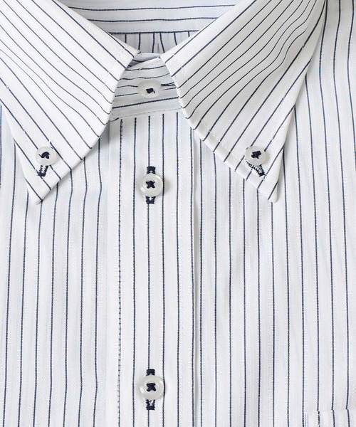 TETE HOMME(テットオム)の「形態安定 アイスキープ T/Cドレスシャツ / 半袖ビジネスシャツ(ビジネスシャツ・メンズ・グレー系1/ネイビー系2/ホワイト系3/ネイビー系3/グレー系2/ホワイト系2/ホワイト系1/ネイビー系1・X-LARGE/LARGE/MEDIUM)」の11枚目の写真