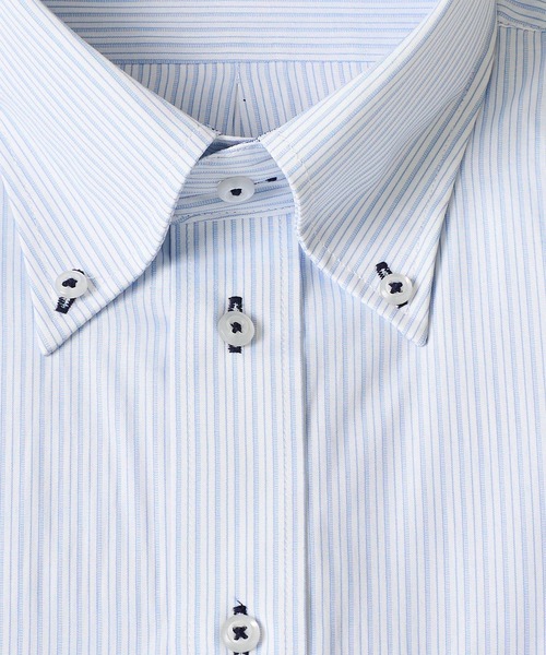 TETE HOMME(テットオム)の「形態安定 アイスキープ T/Cドレスシャツ / 半袖ビジネスシャツ(ビジネスシャツ・メンズ・グレー系1/ネイビー系2/ホワイト系3/ネイビー系3/グレー系2/ホワイト系2/ホワイト系1/ネイビー系1・X-LARGE/LARGE/MEDIUM)」の15枚目の写真