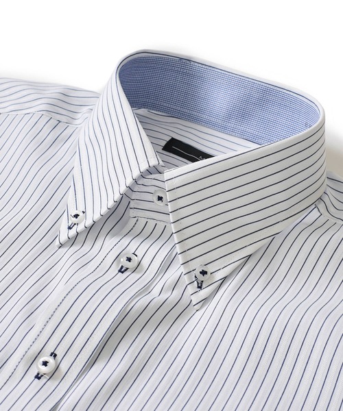 TETE HOMME(テットオム)の「形態安定 アイスキープ T/Cドレスシャツ / 半袖ビジネスシャツ(ビジネスシャツ・メンズ・グレー系1/ネイビー系2/ホワイト系3/ネイビー系3/グレー系2/ホワイト系2/ホワイト系1/ネイビー系1・X-LARGE/LARGE/MEDIUM)」の19枚目の写真
