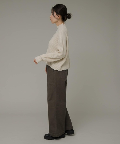 URBAN RESEARCH Sonny Label（アーバンリサーチサニーレーベル）の「『洗濯可』畦切替えニットプルオーバー（ニット/セーター・レディース・アイボリー/ブルー/チャコールグレー・FREE）」の11枚目の写真