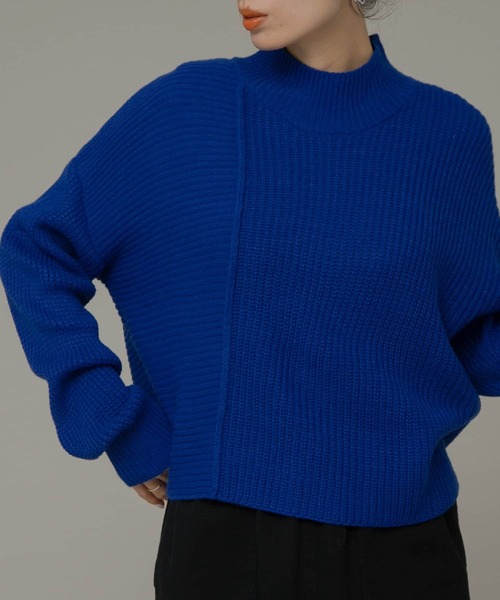 URBAN RESEARCH Sonny Label（アーバンリサーチサニーレーベル）の「『洗濯可』畦切替えニットプルオーバー（ニット/セーター・レディース・アイボリー/ブルー/チャコールグレー・FREE）」の21枚目の写真