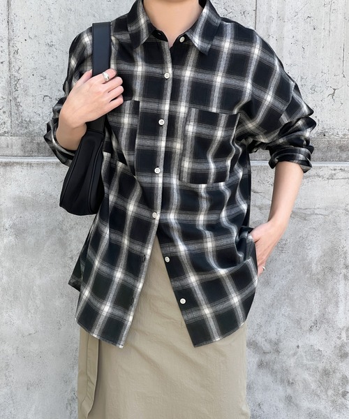 フロントポケットチェックシャツ（シャツ/ブラウス）｜select MOCA