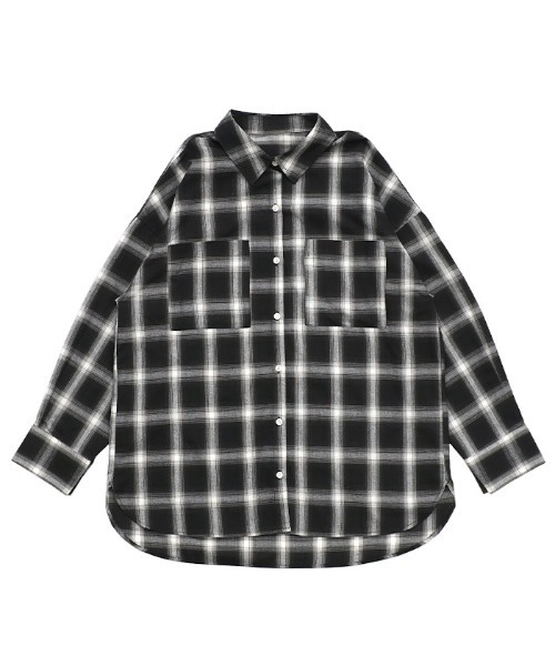セール】フロントポケットチェックシャツ（シャツ/ブラウス）｜select