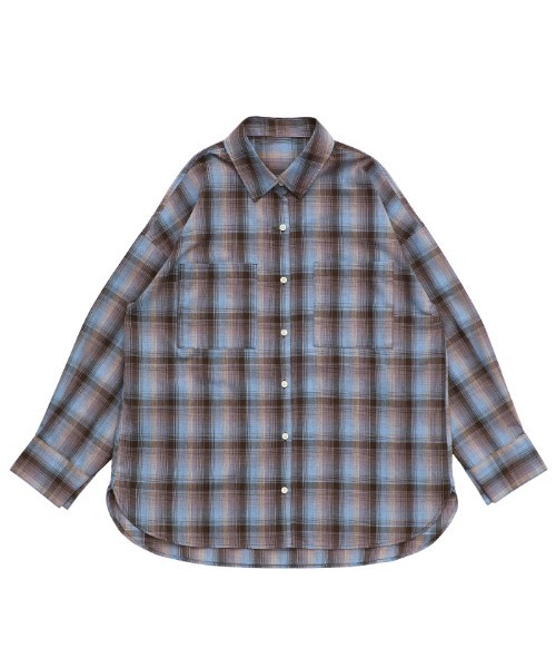 select MOCA(セレクトモカ)の「フロントポケットチェックシャツ(シャツ/ブラウス・レディース・グレー/ブルー/ブラック・FREE)」の13枚目の写真