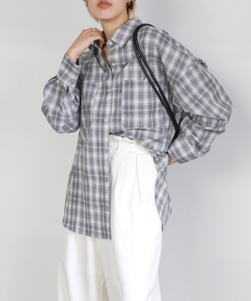 フロントポケットチェックシャツ（シャツ/ブラウス）｜select MOCA