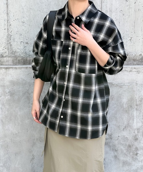フロントポケットチェックシャツ（シャツ/ブラウス）｜select MOCA