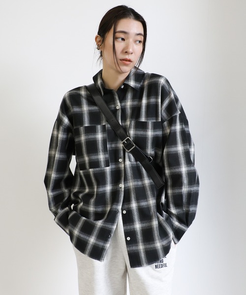 フロントポケットチェックシャツ（シャツ/ブラウス）｜select MOCA