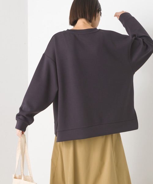 OMNES(オムネス)の「ソフトダンボールニットプルオーバー(Tシャツ/カットソー・レディース・アイボリー/グレー/チャコールグレー/ピンク/モカ・MEDIUM/LARGE)」の11枚目の写真