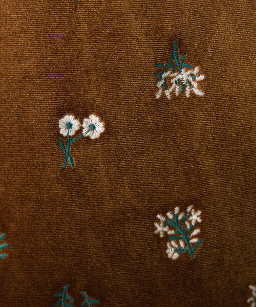 CIAOPANIC TYPY(チャオパニックティピー)の「【2025年S/S新作】花柄刺繍ベロアスカート(スカート・レディース・ブラウン/ブラック/イエロー・SMALL/MEDIUM)」の7枚目の写真