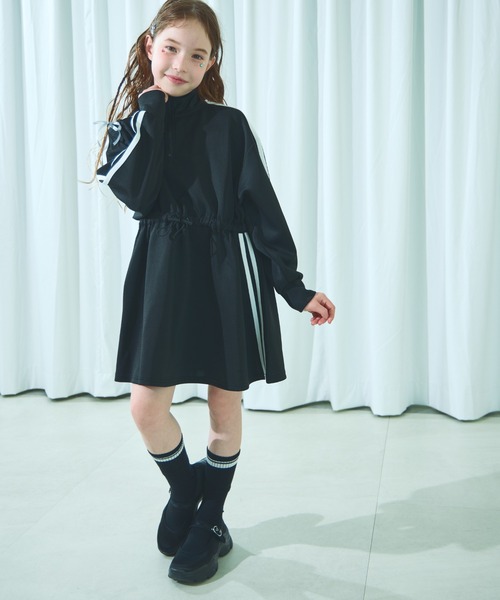 PAIRMANON COEUR】ハーフジップ ジャージワンピース（ワンピース