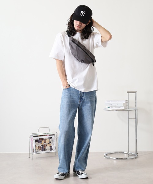 MEI（メイ）の「BOTTOMLINE M　ボディバッグ（ボディバッグ/ウエストポーチ・メンズ・ブラック/ライトパープル/オリーブドラブ/グレー/ベージュ・FREE）」の7枚目の写真