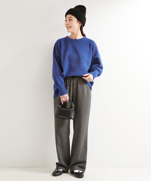 B.C STOCK ベーセーストック　クルーネック　コクーン　ウールコート DOUBLE CLOTH ウールチェスターロングコート（チェスターコート